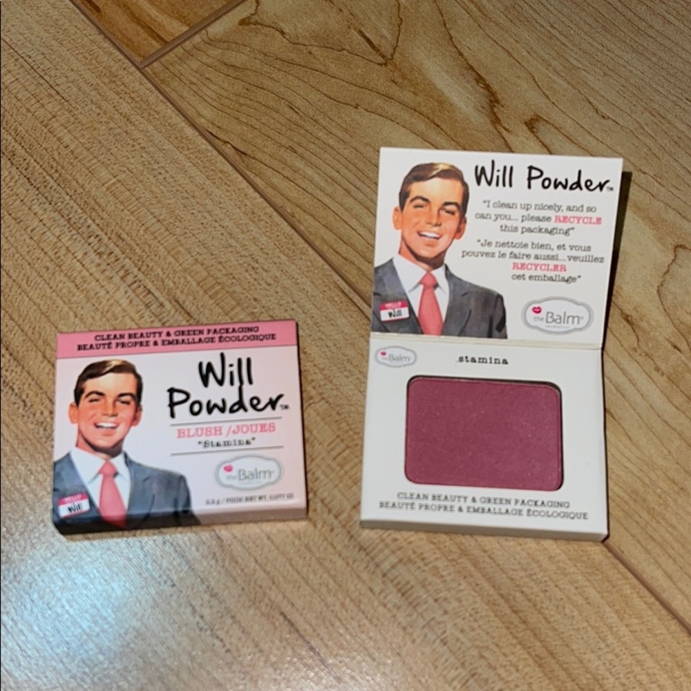 NWT The Balm Mini Pressed Burgundy Deep Purple Blush in Stamina - Picture 2 of 3